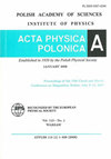 ACTA PHYSICA POLONICA A雜志封面